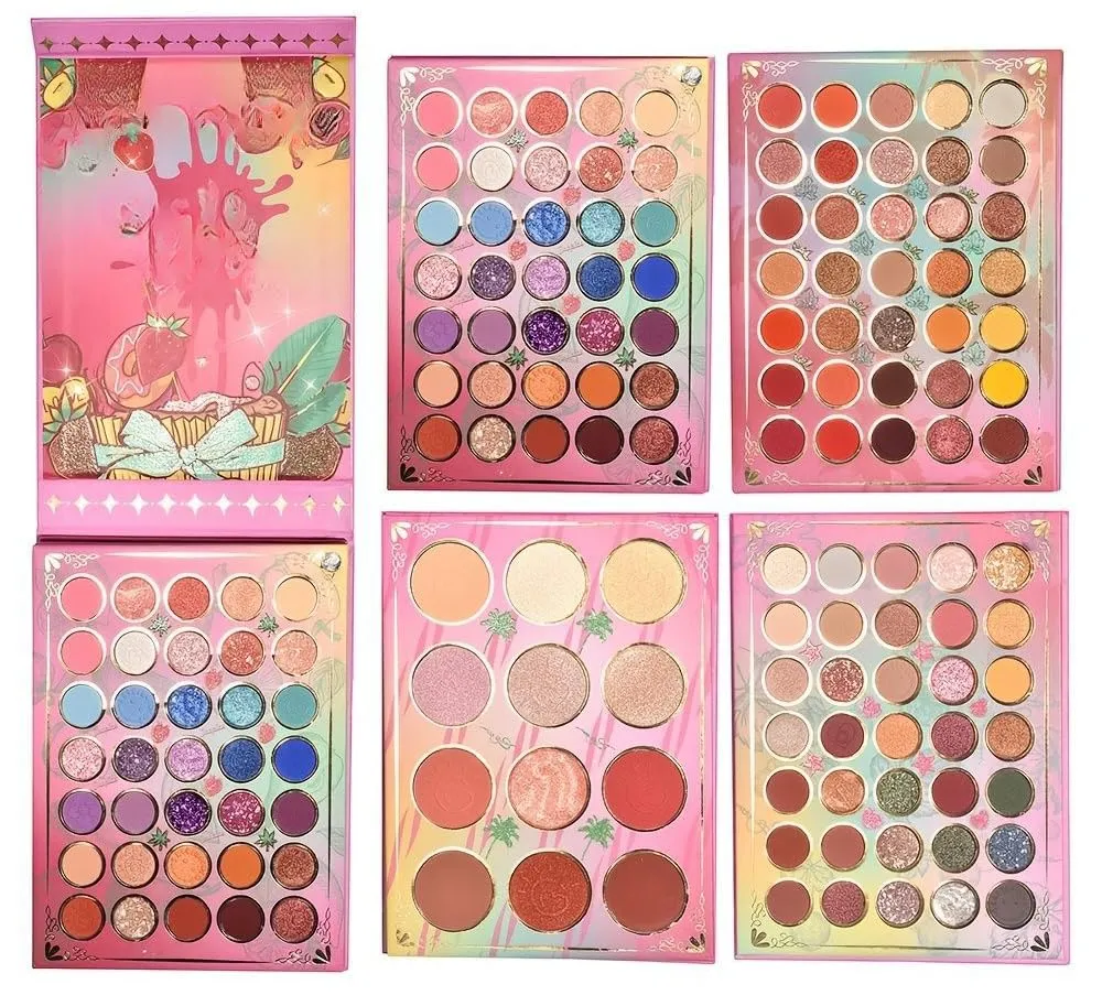 105 Color Eyeshadow Tray Four Fold Bead matte eyeshadow - High gloss blush tray (117 colored donuts)