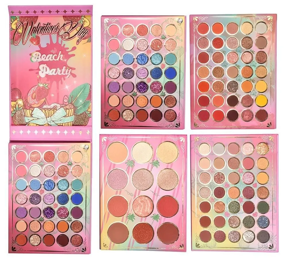 105 Color Eyeshadow Tray Four Fold Bead matte eyeshadow - High gloss blush tray (117 colored donuts)