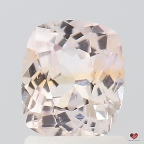 1.33cts Rectangle Cushion Light Peach Champagne Blush Sapphire