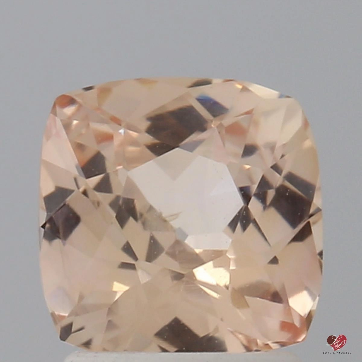 1.75cts Square Cushion Medium Sorbet Peach Champagne Blush Sapphire