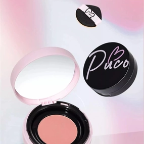 1 PC Puco Sober Blush Cream Blusher Powder, Matte Silky Facial Blusher Palette Cheek Color Mud, Soft Blusher Mud Palette with Mirror. (SS04, 2g)