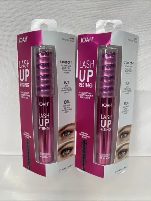(2) Joah  Lash Uprising Volumizing & Lengthening Washable Mascara Blackest Black