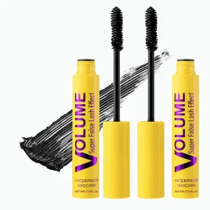 2-Pack Waterproof Bubble Mascara – Volumizing & Defining, Clump-Proof for Natural Lashes | Buildable Blackest Black Formula, Long-Lasting Wear