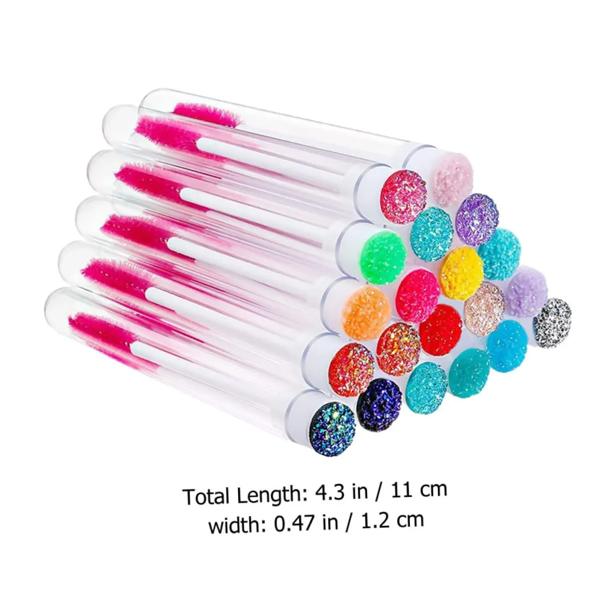 20pcs Eyelash Extension Brush Eye Brush Scalp Massage Brush Mascara Tubes Wands Mascara Tubes and Wands Faux Bangs Lengthening Mascara Stick Tube Diamond Artificial Fiber