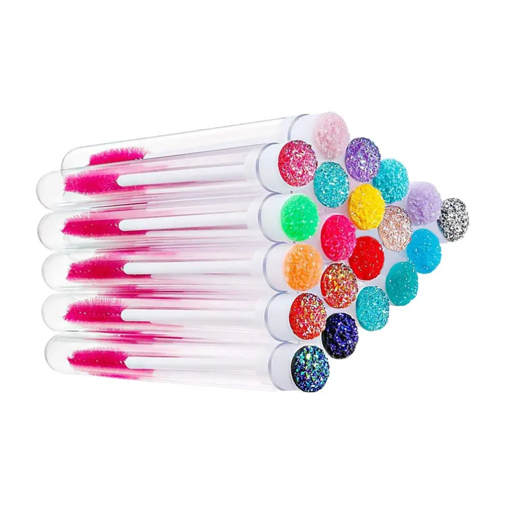 20pcs Eyelash Extension Brush Eye Brush Scalp Massage Brush Mascara Tubes Wands Mascara Tubes and Wands Faux Bangs Lengthening Mascara Stick Tube Diamond Artificial Fiber