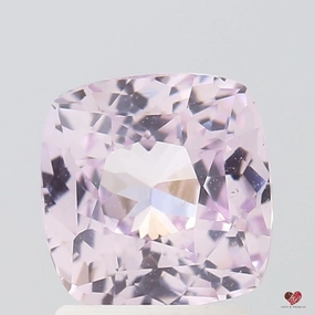 2.25cts Square Cushion Faint Icy Blush Champagne Sapphire