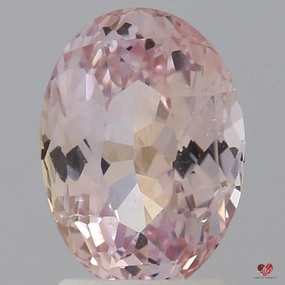 2.78cts Oval Light Peachy Blush Champagne Sapphire