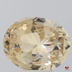 5.48cts Oval Peach Champagne Sapphire