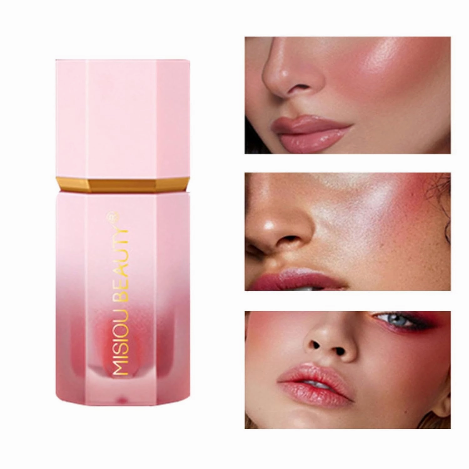 6x Liquid Cheek Facial Nourishing Smudge Weightless Lightweight Face Cream Makeup for Eyes Lips Cheeks, Style F