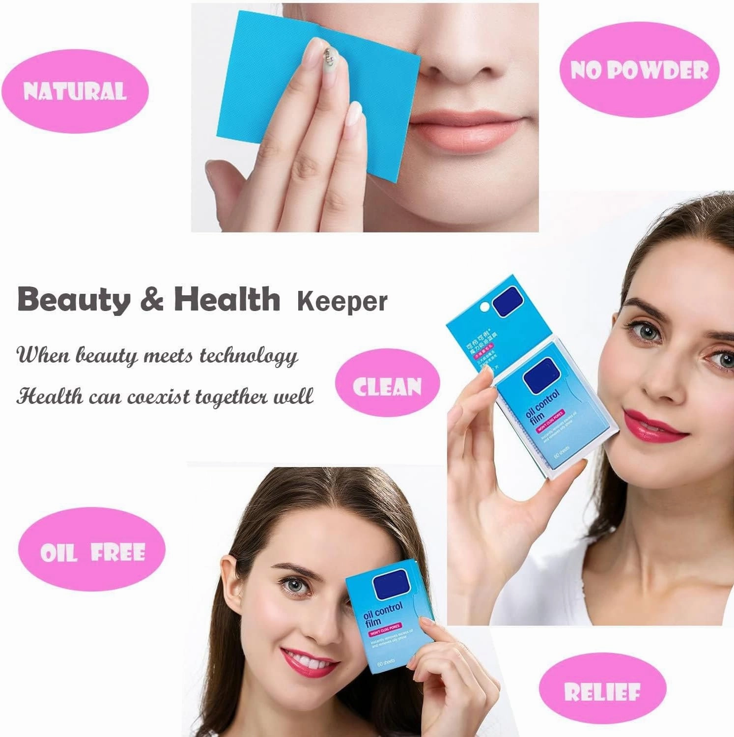 7 Packs Oil Blotting Papers for Face (420 Sheets) - Oil Absorbing Blotting Sheets for Oily Skin, Makeup-Friendly & Portable Oil Wipes