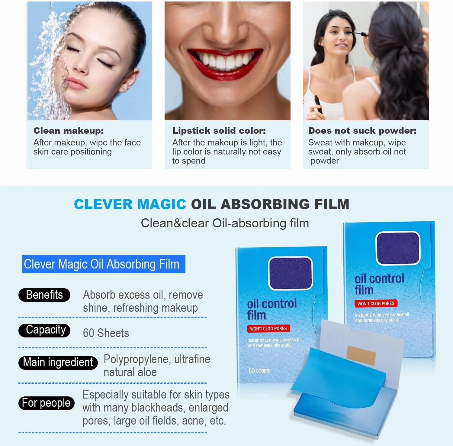 7 Packs Oil Blotting Papers for Face (420 Sheets) - Oil Absorbing Blotting Sheets for Oily Skin, Makeup-Friendly & Portable Oil Wipes