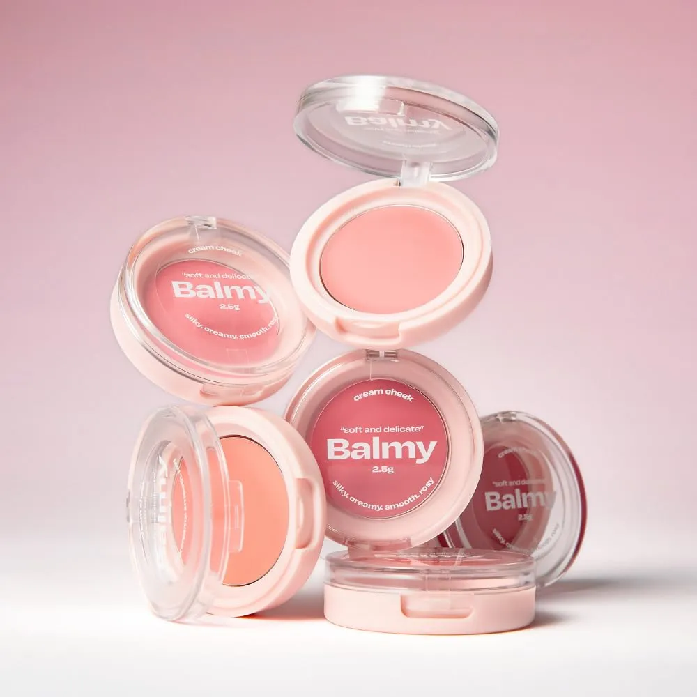 Balmy Cream Cheek | Lightweight, Natural Finish Cream Blush with Blurring Effect | 2.5g (No.3 Milky Peach)
