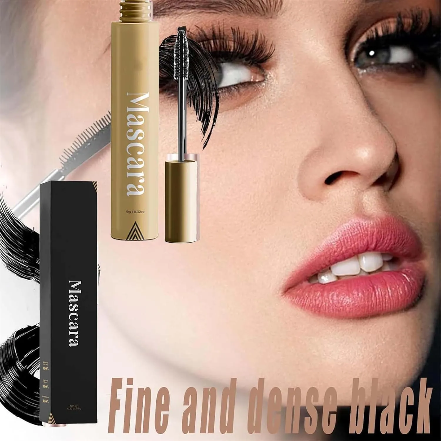 Beauty Mascara for Women, Black & Brown Duo For Lash Makeup, Eyelash Serum for Older Women 60 Plus, Waterproof & Sweatproof, Long Last (2 Mix)
