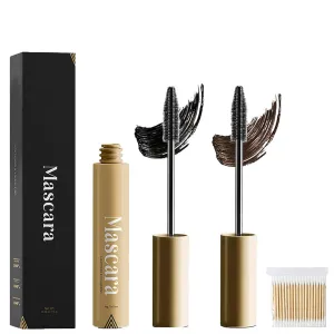 Beauty Mascara for Women, Black & Brown Duo For Lash Makeup, Eyelash Serum for Older Women 60 Plus, Waterproof & Sweatproof, Long Last (2 Mix)