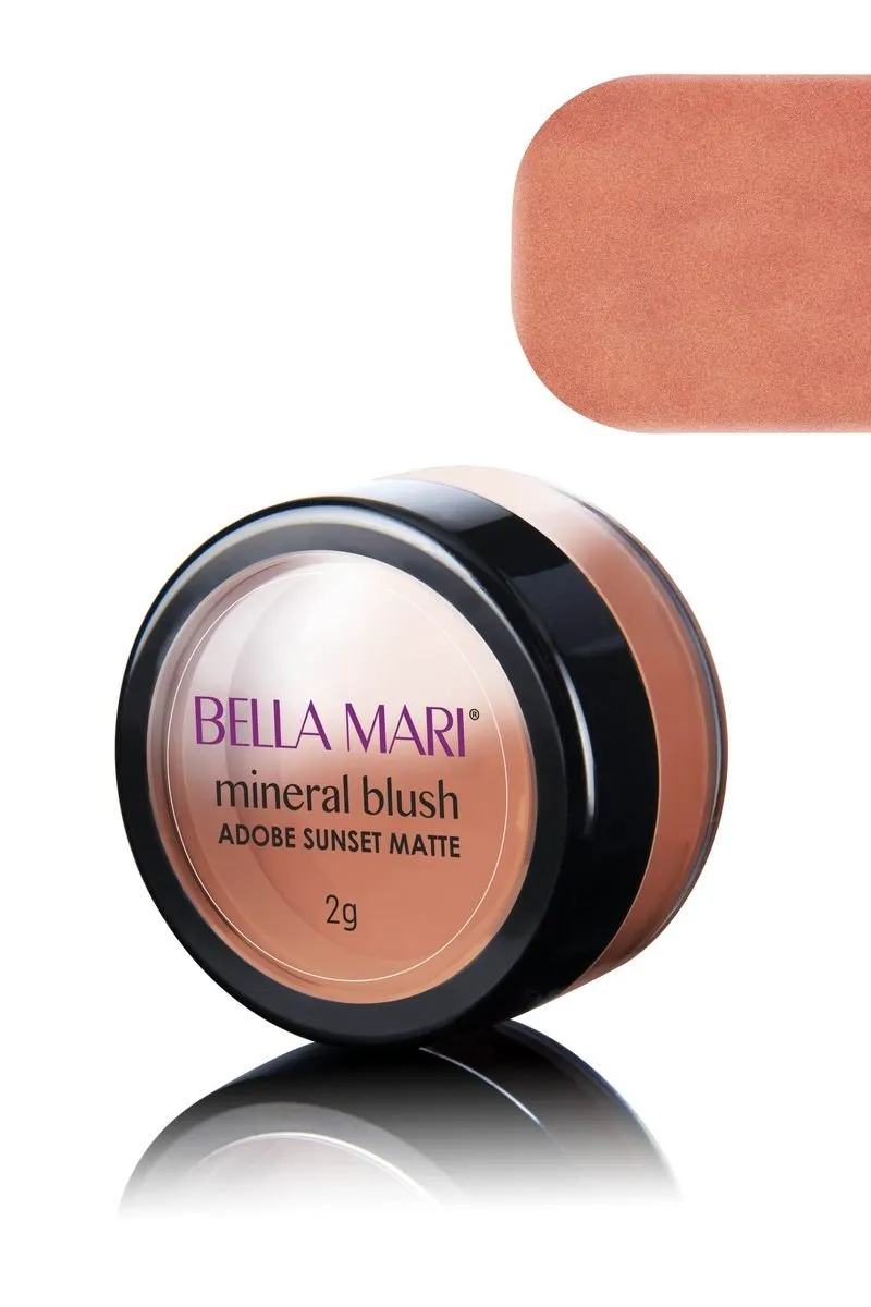 Bella Mari Natural Mineral Blush, Adobe Sunset, Matte; 0.1oz