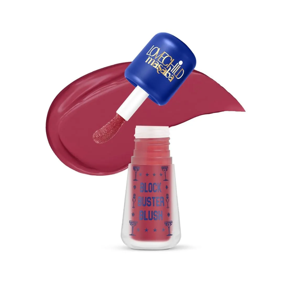 BEMT Block Buster Blush Creme - Natural Dewy Matte Finish, Buildable & Long-Lasting Formula, Blendable (Deep Pink) 5.5ml