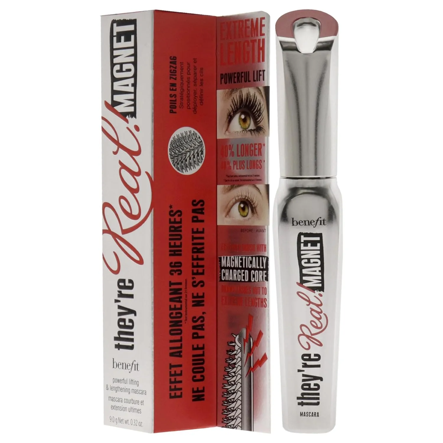 Benefit Theyre Real Magnet Extreme Lengthening Mascara - Black Mascara Women 0.32 oz