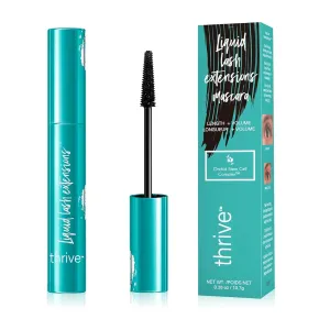 Blackthrives Mascara Liquid Lash Extensions Cosmetics, Premium Waterproof Smudge-Proof Natural No Clumping Thick and Volumising & Lengthening Lasting All Day (Rich Black）