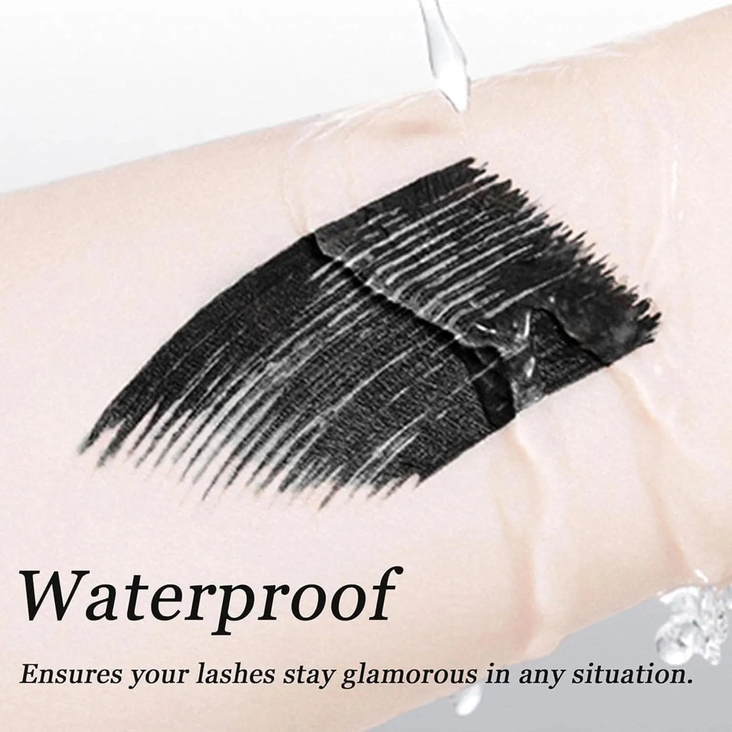 Blauza Iron Wand Mascara, Chromamascara Mascara, Iron Wand Mascara Metal Mascara, 3d Curling Eyelash Iron Mascara, Metal Rod Mascara, Lengthening, Waterproof, Long-Lasting, Smudgeproof (Black, 2PC)