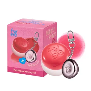 Blurry Pudding Pot   Keychain SET | Airbrushed Blush & Lip, Buildable Pigment, Long-lasting, Lightweight, Easy to Blend, Natural Soft Matte Finish Makeup – BFF (Pink Coral) | 0.17 oz