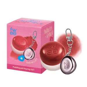 Blurry Pudding Pot   Keychain SET | Airbrushed Blush & Lip, Buildable Pigment, Long-lasting, Lightweight, Easy to Blend, Natural Soft Matte Finish Makeup – Memories (Deep Rose) | 0.17 oz