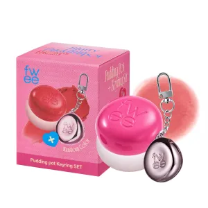Blurry Pudding Pot   Keychain SET | Airbrushed Blush & Lip, Buildable Pigment, Long-lasting, Lightweight, Easy to Blend, Natural Soft Matte Finish Makeup – Skirt (Peachy Pink) | 0.17 oz