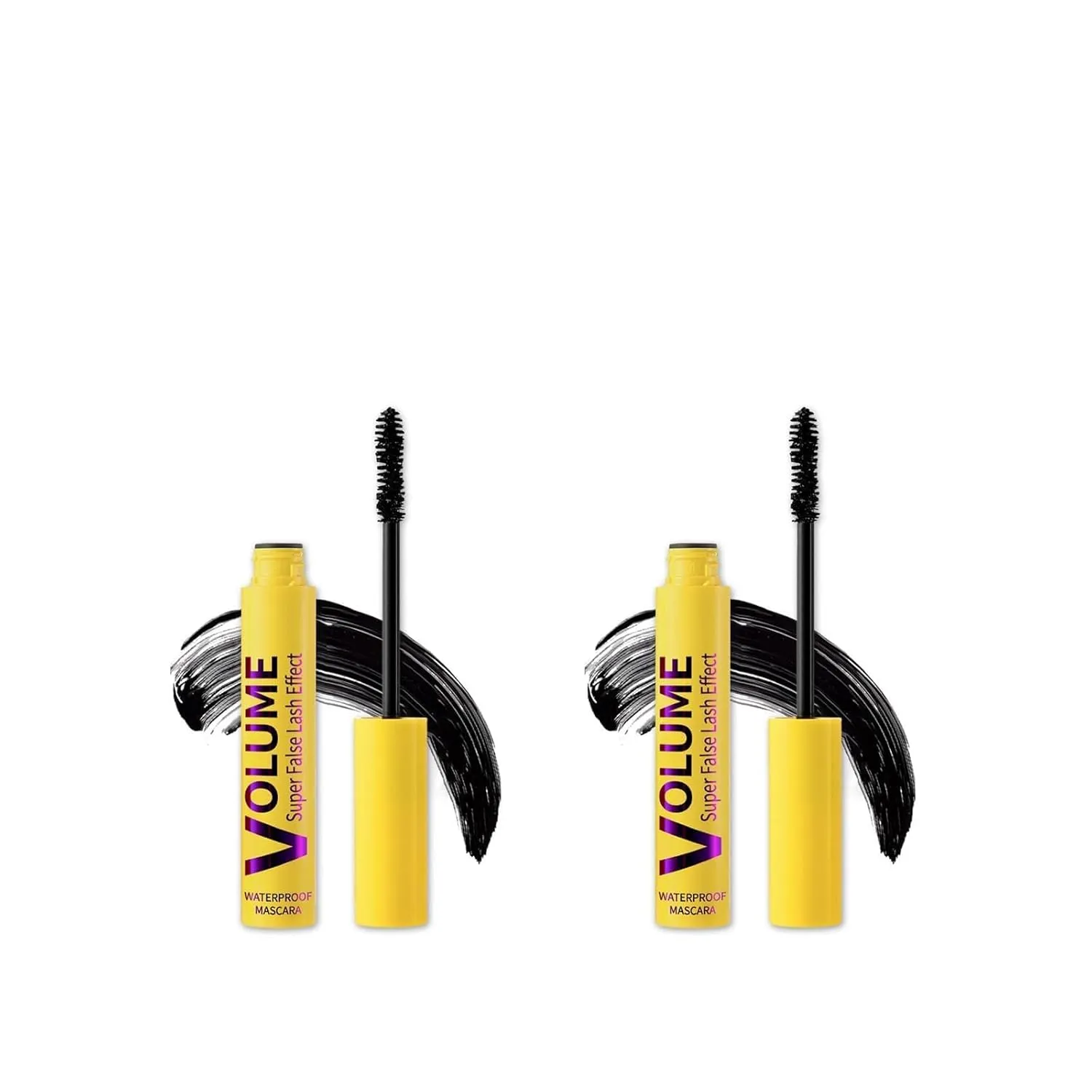 Bubble Mascara, Clump-Proof, Waterproof Formula, Enhances Natural Look, Thick and Well-Defined Lashes, Volumizing & Lengthening, Long-Lasting (2pcs)