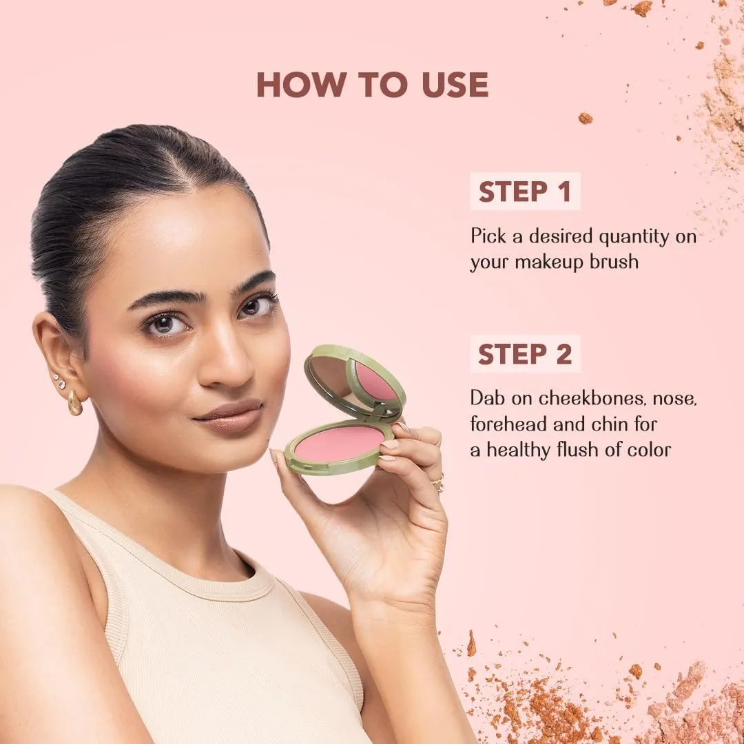 Cheek Flick Mattifying Powder Blush, Luxurious Buildable Coverage & Intense Pigment, Enriched with Vitamin E, 9g (Reddish Brown)