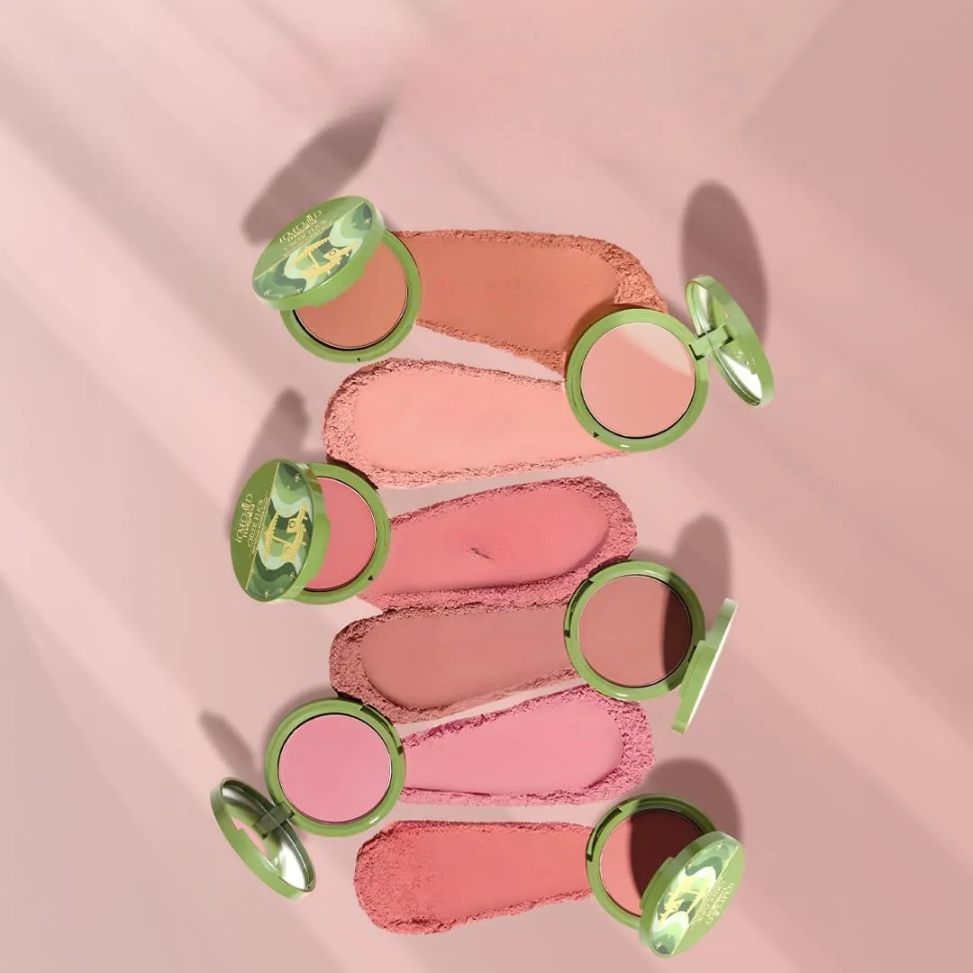 Cheek Flick Mattifying Powder Blush, Luxurious Buildable Coverage & Intense Pigment, Enriched with Vitamin E, 9g (Reddish Brown)