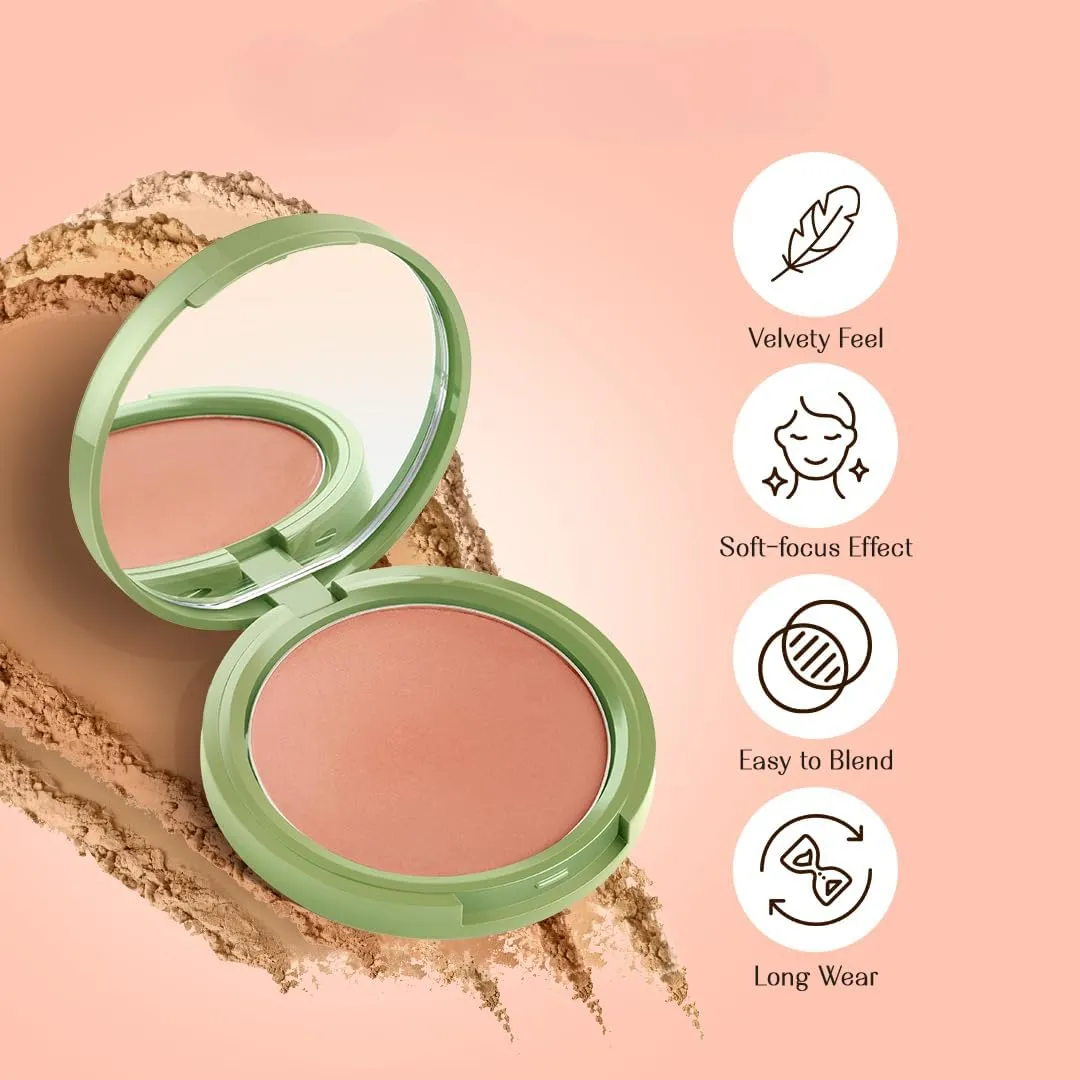Cheek Flick Mattifying Powder Blush, Luxurious Buildable Coverage & Intense Pigment, Enriched with Vitamin E, 9g (Reddish Brown)