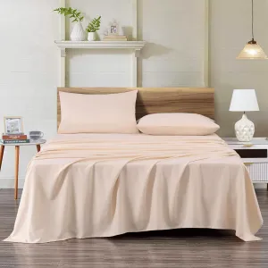 Chezmoi Collection 4-Piece Blush Pink Sheet Set King Size - 110GSM Peach Skin Brushed Microfiber Polyester 16" Deep Pocket Bed Sheets & Pillowcases