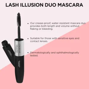 Co-lo-r-bar Duo Mascara, Carbon Black, 4ml, Lengthening and Volumizing, Waterproof (2.5 Ml)
