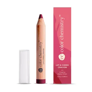 COLOR CHEMISTRY Lip And Cheek Crayon| Vegan, Ultra-Matte, Non-Drying, Pigmented & Long-Stay | Mulit-Use Lip Crayon 2.49 G (Pack Of 1) Mulberry LC06
