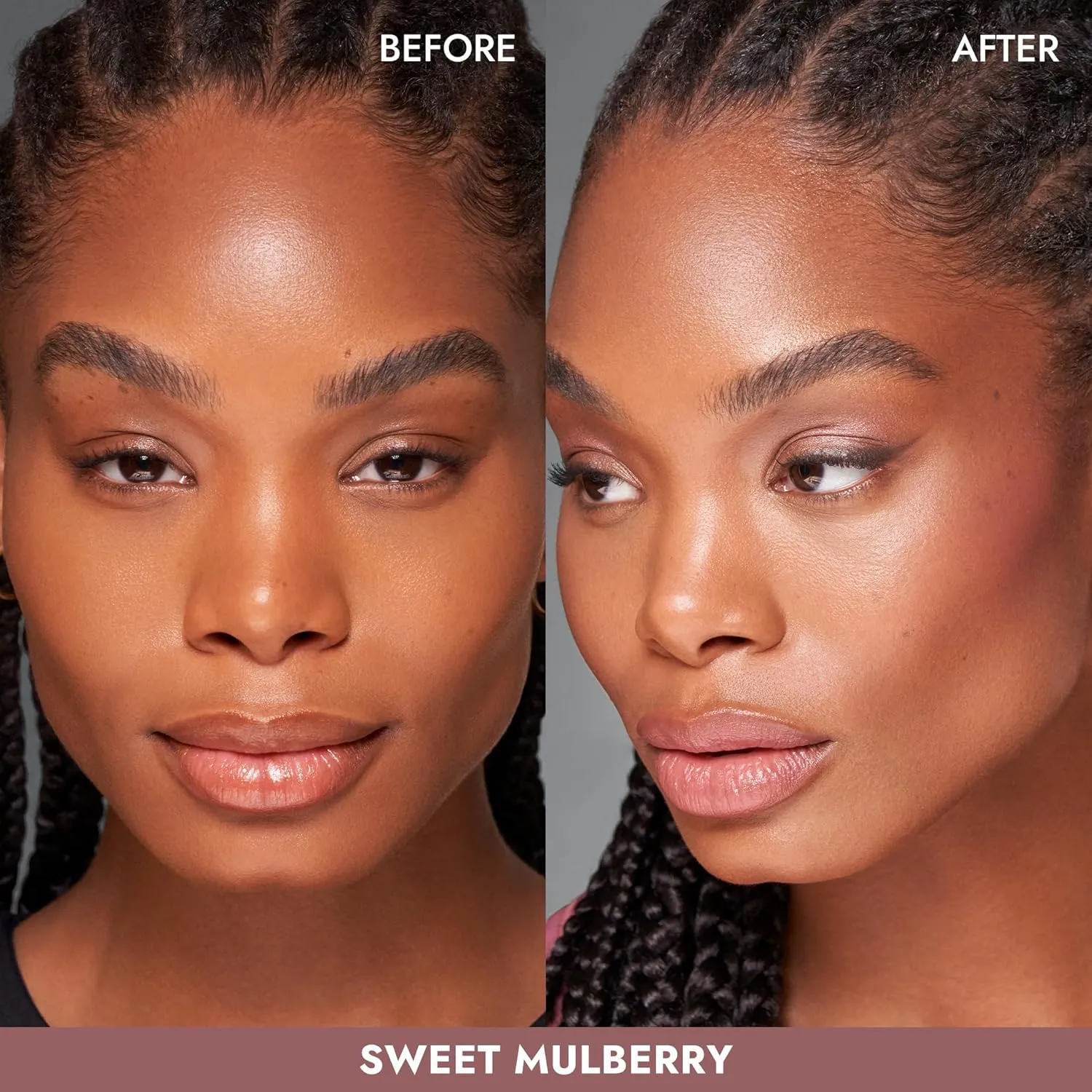 COVER FX Monochromatic Powder Blush Duo - Sweet Mulberry: Rich Berry - Matte   Shimmer Finish - Create Custom, High Impact Color