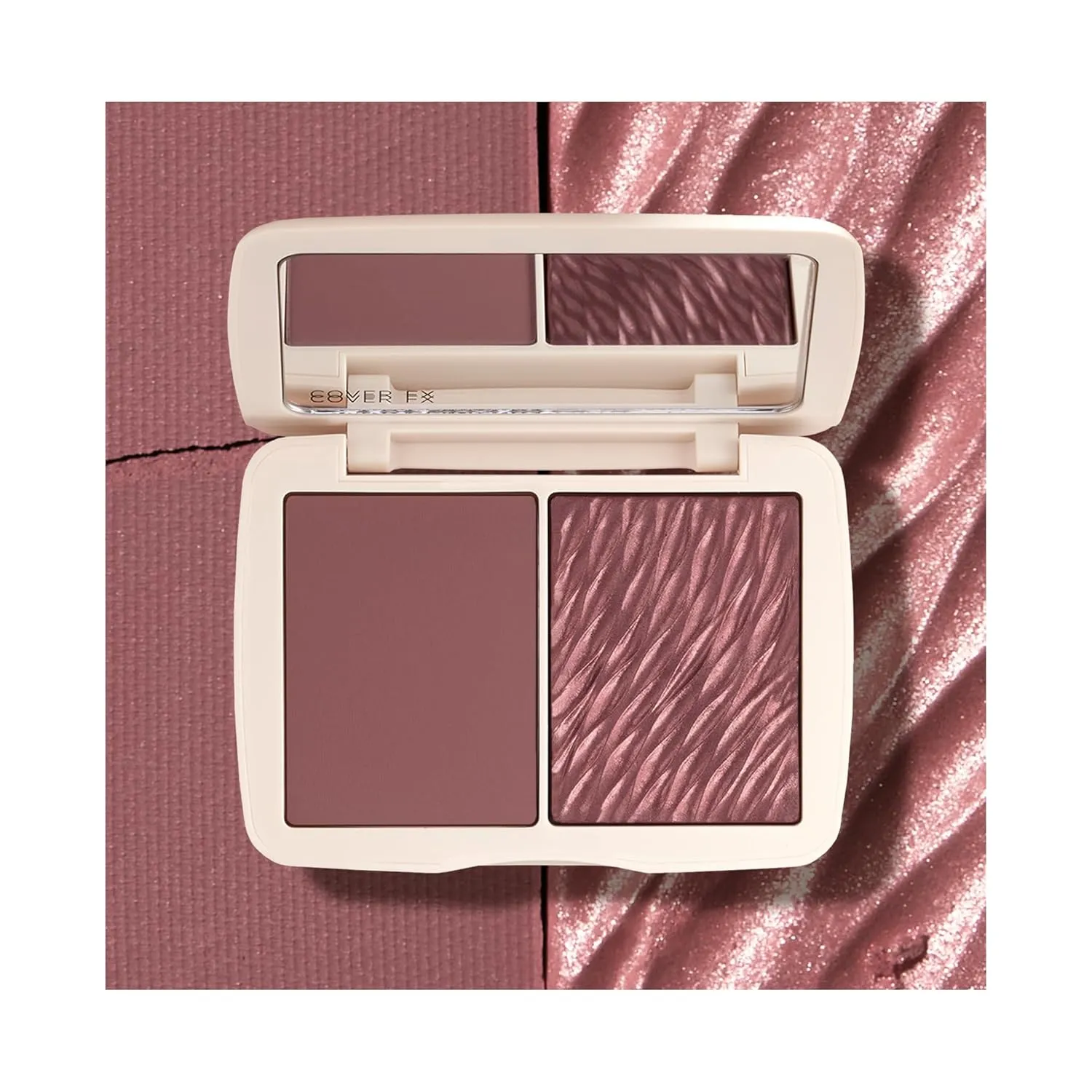 COVER FX Monochromatic Powder Blush Duo - Sweet Mulberry: Rich Berry - Matte   Shimmer Finish - Create Custom, High Impact Color