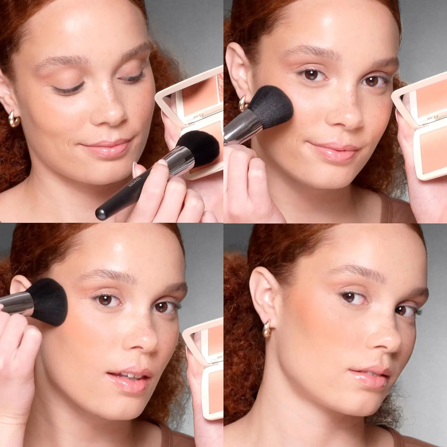 COVER FX Monochromatic Powder Blush Duo - Sweet Mulberry: Rich Berry - Matte   Shimmer Finish - Create Custom, High Impact Color