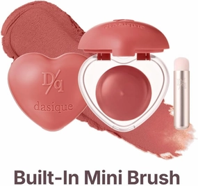 Dasique Souffle Color Pot #19 Peach Gelato - Makeup Blush, Buildable Silky-Smooth Texture, Built-In Mini Brush, Multi-Use For Cheek and Lip
