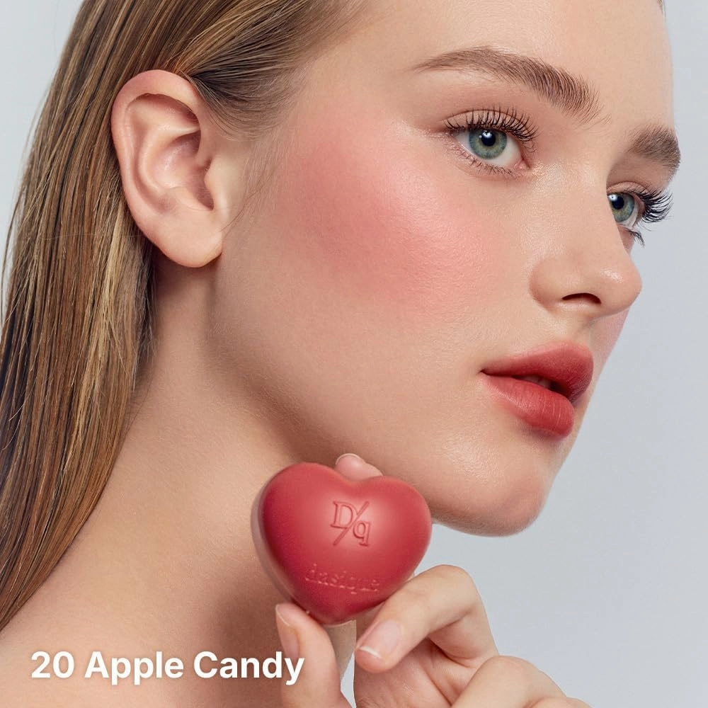Dasique Souffle Color Pot #19 Peach Gelato - Makeup Blush, Buildable Silky-Smooth Texture, Built-In Mini Brush, Multi-Use For Cheek and Lip