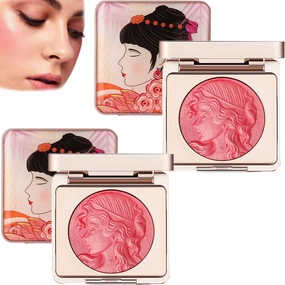 Embossed Smooth Powder Blush Palette for Cheeks,Powder Blush for Cheeks,Glow Blush for Cheeks,Embossed Girl Blush,Matte Face Powder Blush Palette,Natural Makeup,Radiant Finish (01#*2, One Size)