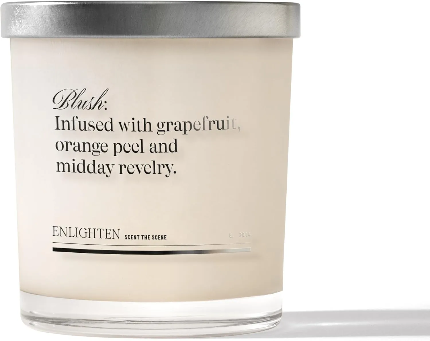 Enlighten Blush Candle | Luxurious Orange Peel, Tangerine & Grapefruit Scent | Double Scent Load for Enhanced Aroma | Eco-Friendly, Hand-Poured Soy Wax | 12oz Glass Tumbler | Made in USA