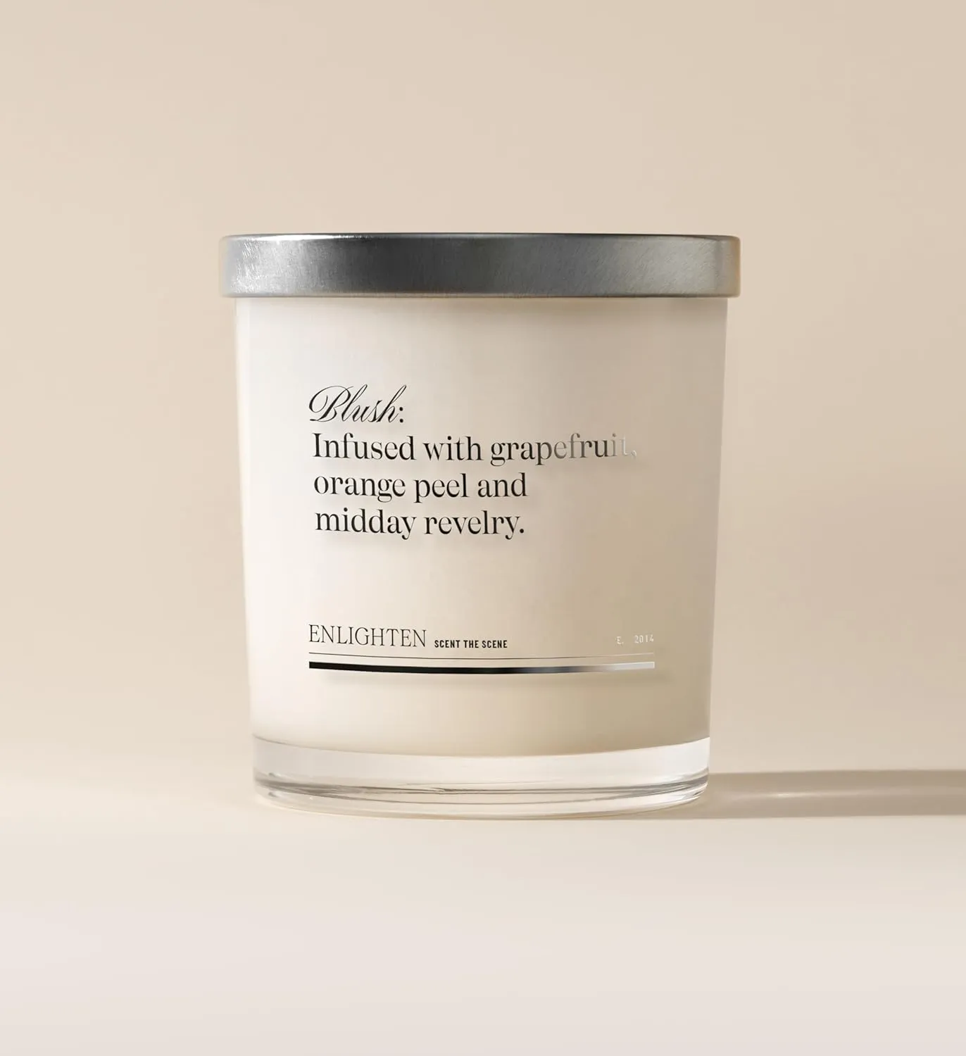 Enlighten Blush Candle | Luxurious Orange Peel, Tangerine & Grapefruit Scent | Double Scent Load for Enhanced Aroma | Eco-Friendly, Hand-Poured Soy Wax | 12oz Glass Tumbler | Made in USA