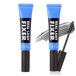 E.T.U-D.E. IDOL Real Lash Fixer 8ml - Curl & Volume Enhancing Black Mascara - Primer & Coating Fixer - Water & Sweat Resistant - Ideal for Long, Volumized Lashes - Best Mascara for Length & Volume
