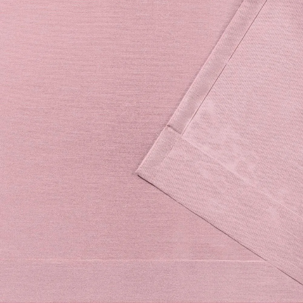EXCLUSIVE HOME Chateau Striped Faux Silk Grommet Top Curtain Panel Pair, 54"x84", Blush