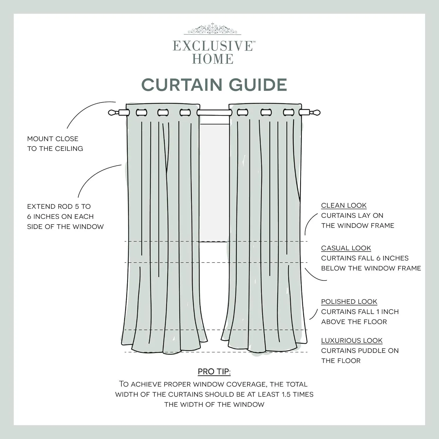 EXCLUSIVE HOME Sateen Twill Woven Room Darkening Blackout Grommet Top Curtain Panel Pair, 52"x84", Blush