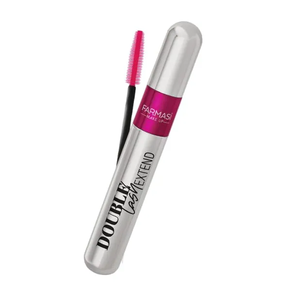 Farmasi Double Lash Extend Mascara, 12ml / 0.4flOz - Dual-Action Brush Mascara for Maximum Length, Volume, Intense Definition - Smudge-Proof, Long-Lasting, Dramatic, Bold Lashes