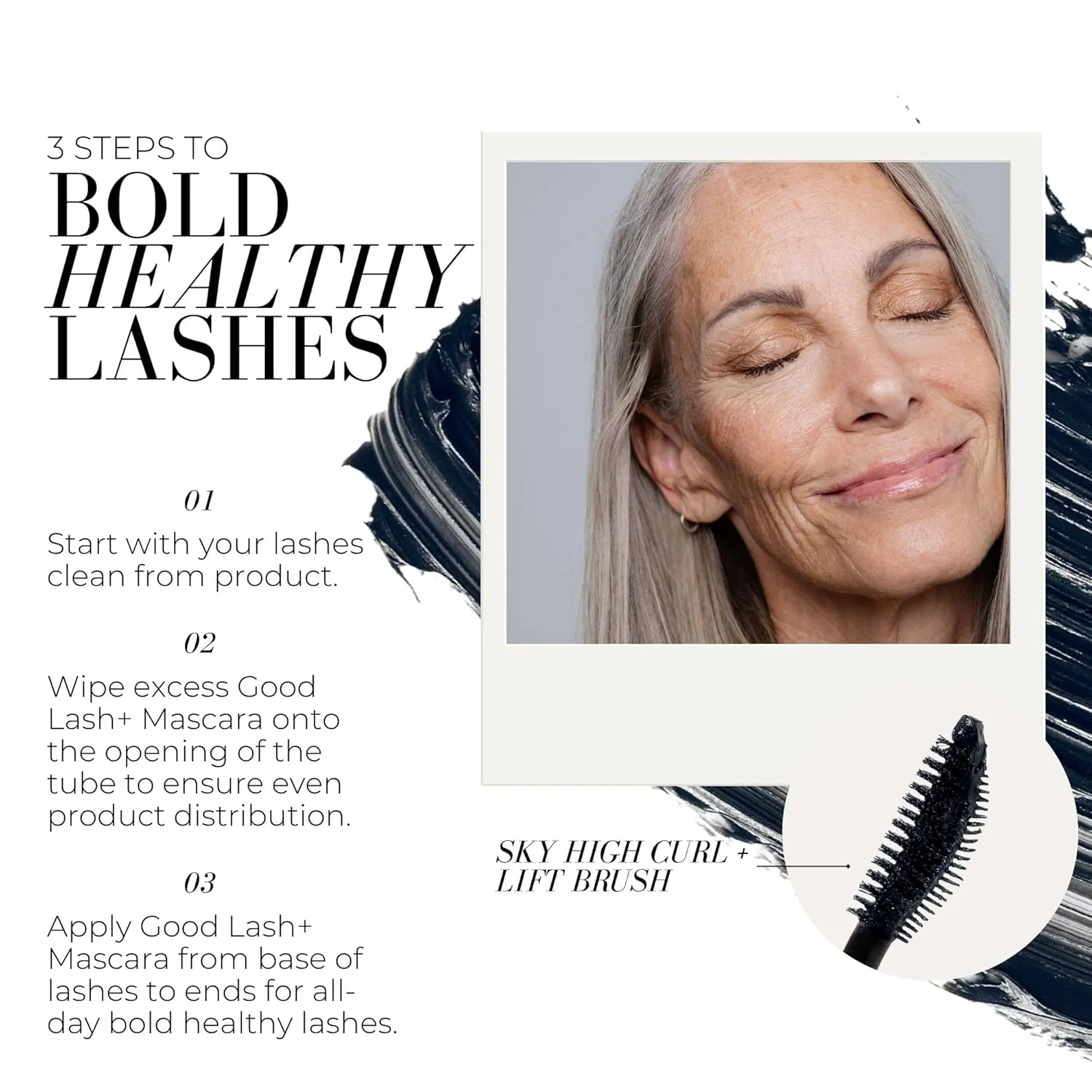 Fitglow Beauty Vegan Good Lash   Mascara | 2-in-1 Volumizing Lengthening & Conditioning Eyelash Mascara | Natural Lash | Reduces Shedding & Breakage | Plant-Powered Phyto Superfoods | Rich Navy, 10g
