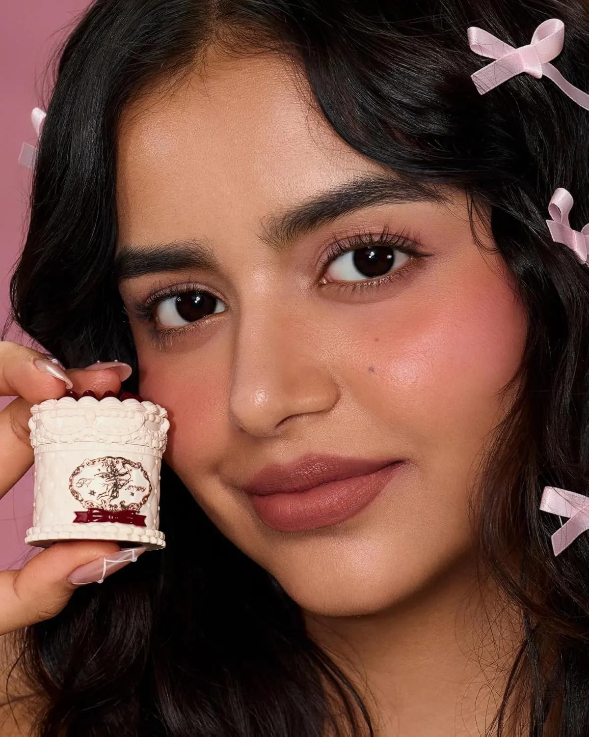 Flower Knows Strawberry Cupid Cake Lip Cream,Velvety-Smooth Matte Liquid Lipstick,Hydrating,Smudge-proof & Stain-Free Lip Stain (V03 Croissant 0.17 Fl Oz)
