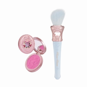 Flower Knows Midsummer Fairytales Embossed Blush 02 Dreaming Butterfly Butterfly Cloud Collar Angled Powder Brush Pearly Moonlight