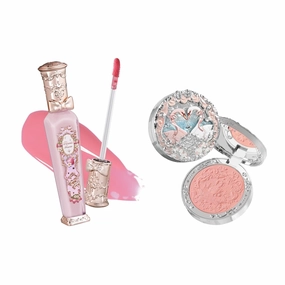 Flower Knows Strawberry Rococo Glowy Lip Gloss G01 Strawberry Macaron Swan Ballet Embossed Blush 05 Dreamy Season