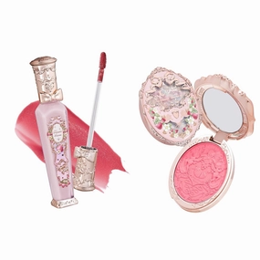 Flower Knows Violet Strawberry Rococo Glitter Lip Gloss G02 Strawberry Rococo Embossed Blush G01